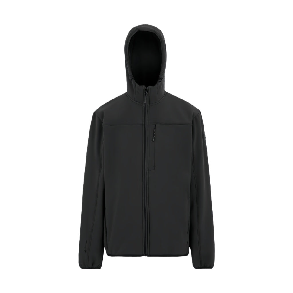 velverin Męska Kurtka Softshell z Kapturem – Wiatroodporna i Lekka Kurtka w Kolorze Ciemnoszarym